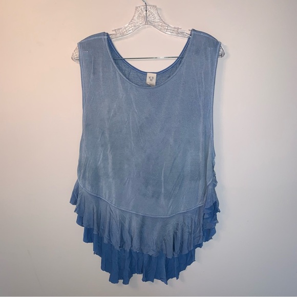Free People Uptown Ruffle Tank Top M - Picture 3 of 10